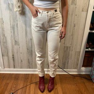 Vintage 90’s Versace Jeans Couture White Jeans - … - image 1